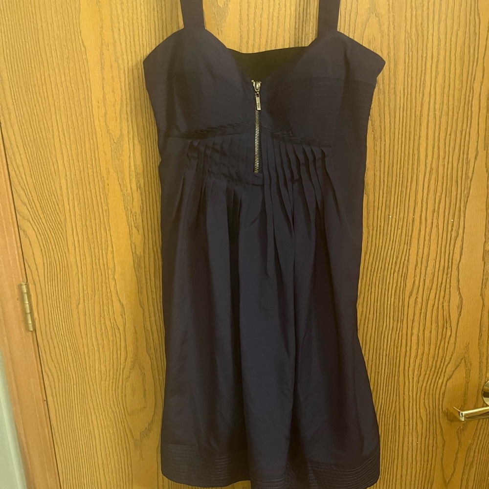 Jessica Simpson navy blue tank top dress with zipper detail